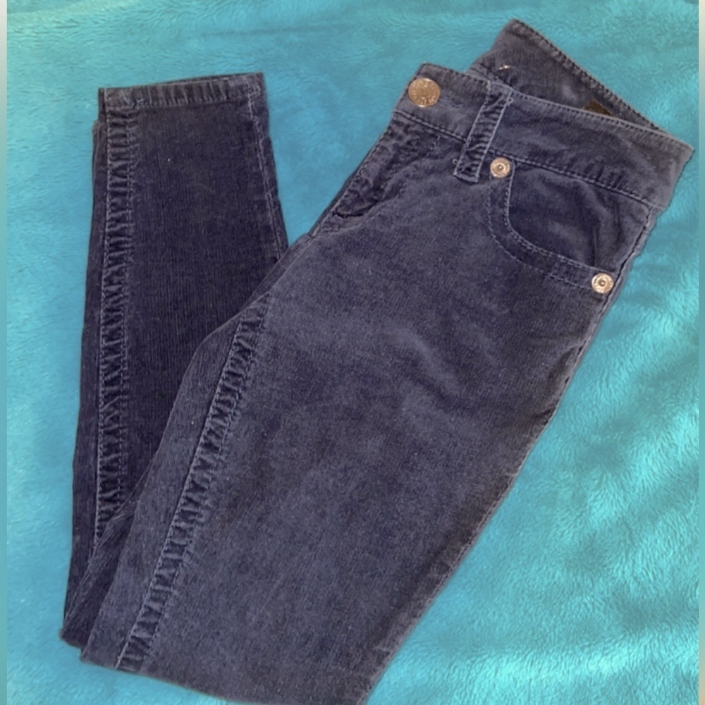 7 For All Mankind BLUE VELVET skinny size 6